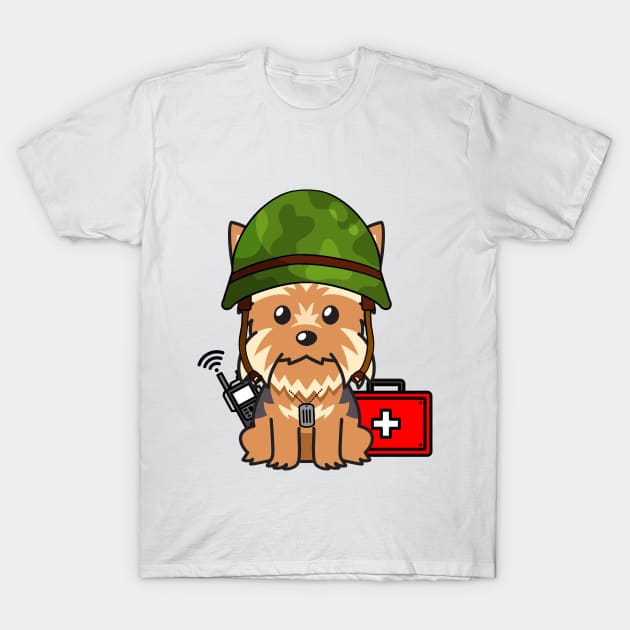 Yorkshire Terrier Army Dog T-Shirt by Pet Station